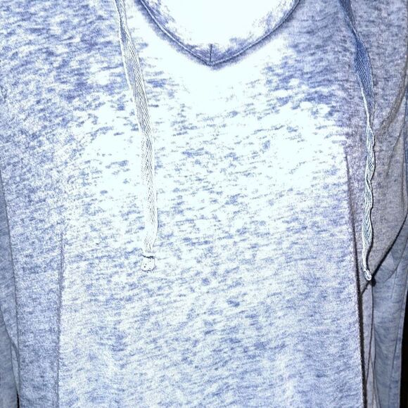 Cyrus Women Washed Out Lightweight Hoodie V-neck Front handwarmer pocket Medium - Picture 3 of 5